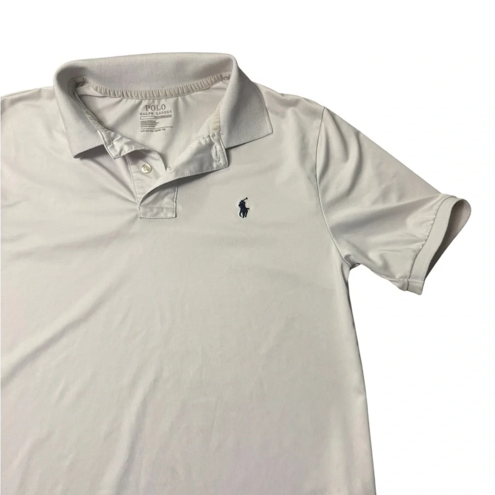 Ralph Lauren | Boys Polo Shirt in White with Black Pony Size Large 14 L/G